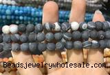 CAA1410 15.5 inches 8mm round matte druzy agate beads