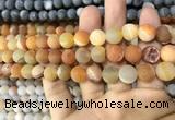 CAA1419 15.5 inches 10mm round matte druzy agate beads