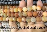 CAA1434 15.5 inches 12mm round matte druzy agate beads