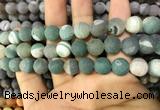 CAA1439 15.5 inches 12mm round matte druzy agate beads