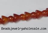 CAA145 15.5 inches 9*12mm bell shape red agate gemstone beads