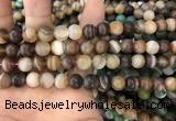 CAA1477 15.5 inches 10mm round matte banded agate beads wholesale