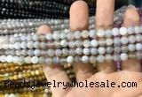 CAA1530 15.5 inches 4mm round banded agate beads wholesale