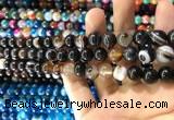 CAA1538 15.5 inches 8mm round banded agate beads wholesale