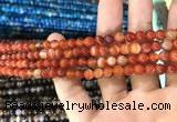 CAA1566 15.5 inches 4mm round banded agate beads wholesale