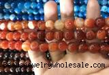 CAA1569 15.5 inches 10mm round banded agate beads wholesale