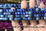 CAA1578 15.5 inches 4mm round banded agate beads wholesale