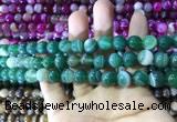 CAA1592 15.5 inches 8mm round banded agate beads wholesale