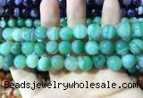 CAA1600 15.5 inches 12mm round banded agate beads wholesale