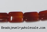 CAA161 15.5 inches 12*16mm rectangle red agate gemstone beads