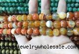 CAA1610 15.5 inches 8mm round banded agate beads wholesale