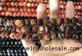 CAA1621 15.5 inches 6mm round banded agate beads wholesale