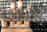 CAA1632 15.5 inches 10mm faceted round banded agate beads