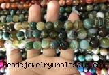 CAA1672 15.5 inches 10mm faceted round banded agate beads