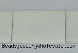 CAA17 15.5 inches 25*35mm rectangle white agate gemstone beads