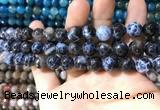 CAA1728 15 inches 10mm faceted round fire crackle agate beads