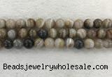 CAA1815 15.5 inches 14mm round banded agate gemstone beads