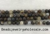 CAA1823 15.5 inches 10mm round banded agate gemstone beads