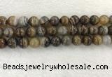 CAA1825 15.5 inches 14mm round banded agate gemstone beads