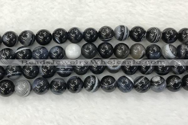 CAA1836 15.5 inches 16mm round banded agate gemstone beads