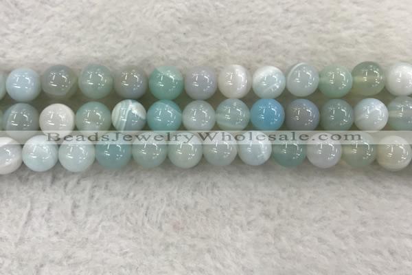 CAA1845 15.5 inches 14mm round banded agate gemstone beads