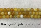 CAA1854 15.5 inches 12mm round banded agate gemstone beads