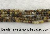 CAA1860 15.5 inches 4mm round banded agate gemstone beads