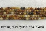 CAA1861 15.5 inches 6mm round banded agate gemstone beads