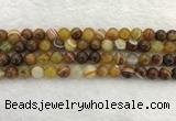 CAA1862 15.5 inches 8mm round banded agate gemstone beads