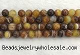 CAA1864 15.5 inches 12mm round banded agate gemstone beads