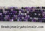 CAA1870 15.5 inches 4mm round banded agate gemstone beads