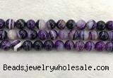 CAA1874 15.5 inches 12mm round banded agate gemstone beads