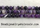 CAA1875 15.5 inches 14mm round banded agate gemstone beads