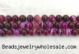 CAA1884 15.5 inches 12mm round banded agate gemstone beads