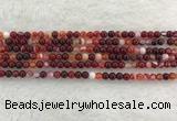 CAA1920 15.5 inches 4mm round banded agate gemstone beads