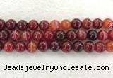 CAA1926 15.5 inches 16mm round banded agate gemstone beads