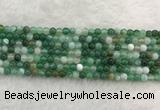 CAA2000 15.5 inches 4mm round banded agate gemstone beads