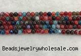 CAA2041 15.5 inches 6mm round banded agate gemstone beads