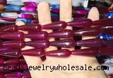 CAA2073 15.5 inches 10*30mm teardrop agate beads wholesale