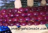 CAA2117 15.5 inches 10*14mm drum agate beads wholesale