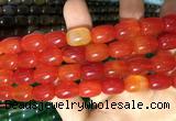 CAA2118 15.5 inches 10*14mm drum agate beads wholesale