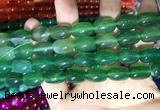 CAA2125 15.5 inches 10*14mm drum agate beads wholesale