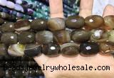 CAA2151 15.5 inches 15*20mm faceted drum agate beads wholesale