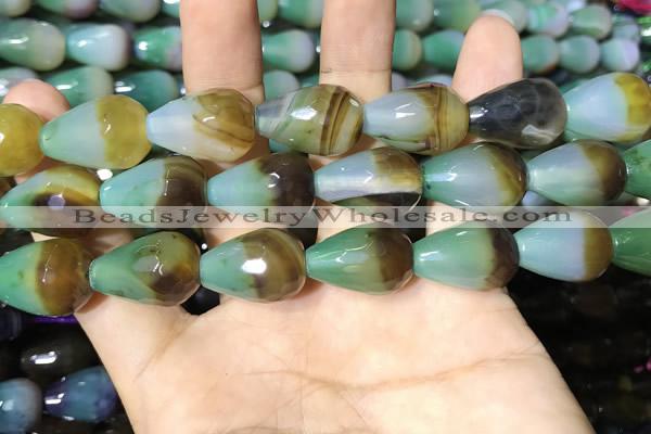 CAA2162 15.5 inches 15*20mm faceted teardrop agate beads