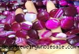 CAA2173 15.5 inches 15*20mm oval banded agate beads wholesale