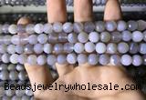 CAA2192 15.5 inches 8mm faceted round banded agate beads