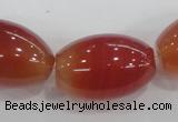 CAA223 15.5 inches 18*28mm rice red agate gemstone beads