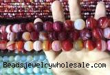 CAA2236 15.5 inches 12mm faceted round banded agate beads