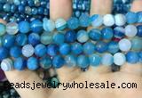 CAA2253 15.5 inches 12mm faceted round banded agate beads