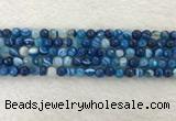 CAA2257 15.5 inches 6mm faceted round banded agate beads